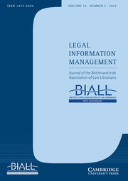 Legal Information Management Volume 19 - Issue 2 -