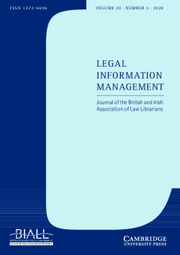 Legal Information Management Volume 20 - Issue 3 -