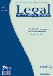 Legal Information Management Volume 4 - Issue 2 -