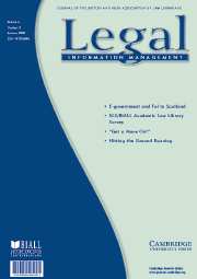 Legal Information Management Volume 4 - Issue 3 -