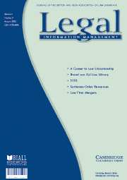 Legal Information Management Volume 5 - Issue 3 -