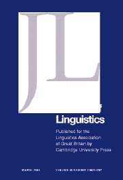 Journal of Linguistics Volume 40 - Issue 1 -