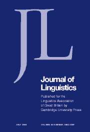 Journal of Linguistics Volume 40 - Issue 2 -