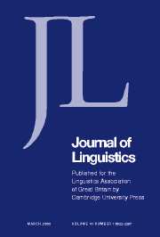 Journal of Linguistics Volume 41 - Issue 1 -
