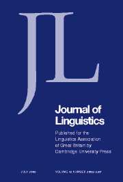 Journal of Linguistics Volume 42 - Issue 2 -