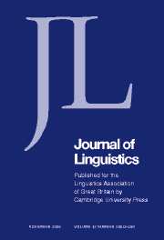Journal of Linguistics Volume 42 - Issue 3 -