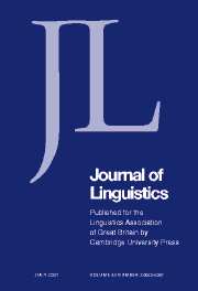 Journal of Linguistics Volume 43 - Issue 2 -