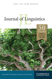 Journal of Linguistics Volume 45 - Issue 2 -