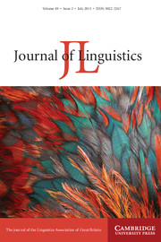 Journal of Linguistics Volume 49 - Issue 2 -