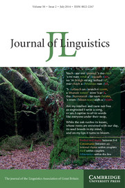 Journal of Linguistics Volume 50 - Issue 2 -