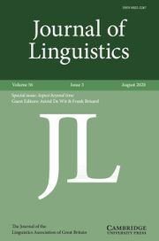 Journal of Linguistics Volume 56 - Issue 3 -  Aspect beyond time
