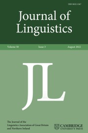 Journal of Linguistics Volume 58 - Issue 3 -