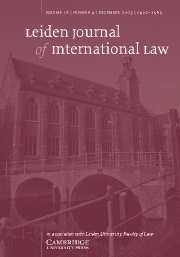 Leiden Journal of International Law Volume 16 - Issue 4 -