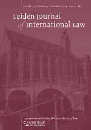 Leiden Journal of International Law Volume 17 - Issue 4 -