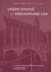 Leiden Journal of International Law Volume 18 - Issue 2 -