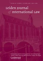 Leiden Journal of International Law Volume 20 - Issue 3 -