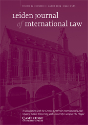 Leiden Journal of International Law Volume 22 - Issue 1 -