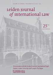 Leiden Journal of International Law Volume 25 - Issue 4 -