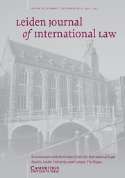 Leiden Journal of International Law Volume 26 - Issue 3 -
