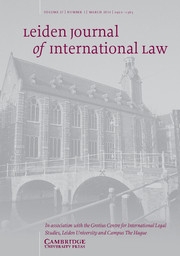 Leiden Journal of International Law Volume 27 - Issue 1 -