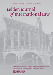 Leiden Journal of International Law Volume 27 - Issue 3 -