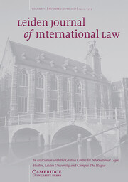 Leiden Journal of International Law Volume 33 - Issue 2 -