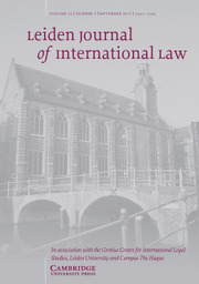 Leiden Journal of International Law Volume 34 - Issue 3 -