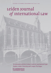 Leiden Journal of International Law Volume 34 - Issue 4 -