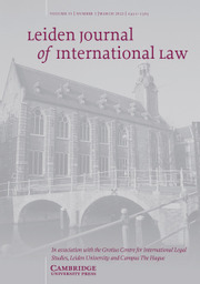Leiden Journal of International Law Volume 35 - Issue 1 -