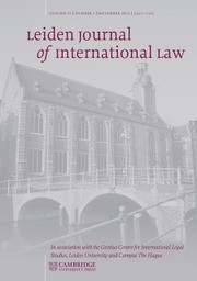 Leiden Journal of International Law Volume 35 - Issue 3 -