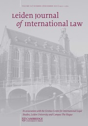 Leiden Journal of International Law Volume 36 - Issue 4 -