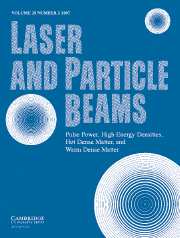 Laser and Particle Beams Volume 25 - Issue 2 -