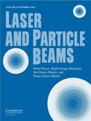 Laser and Particle Beams Volume 25 - Issue 4 -
