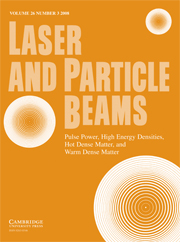 Laser and Particle Beams Volume 26 - Issue 3 -