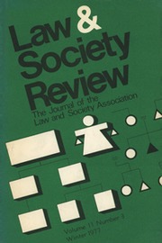 Law & Society Review Volume 11 - Issue 3 -