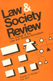Law & Society Review Volume 12 - Issue 1 -