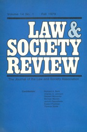 Law & Society Review Volume 14 - Issue 1 -