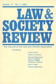 Law & Society Review Volume 17 - Issue 3 -