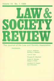 Law & Society Review Volume 18 - Issue 1 -