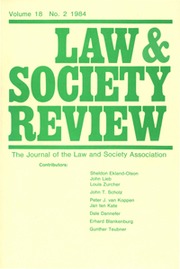 Law & Society Review Volume 18 - Issue 2 -