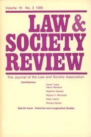 Law & Society Review Volume 19 - Issue 3 -