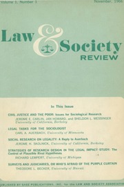 Law & Society Review Volume 1 - Issue 1 -