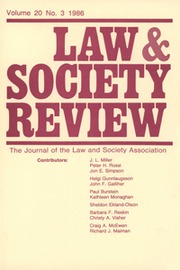 Law & Society Review Volume 20 - Issue 3 -