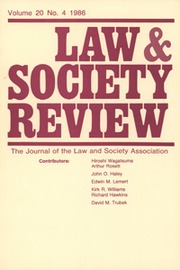 Law & Society Review Volume 20 - Issue 4 -