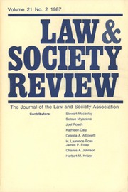 Law & Society Review Volume 21 - Issue 2 -
