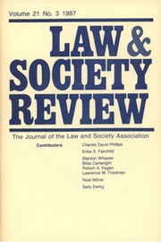 Law & Society Review Volume 21 - Issue 3 -