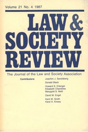 Law & Society Review Volume 21 - Issue 4 -