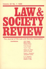 Law & Society Review Volume 22 - Issue 1 -