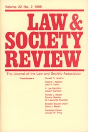 Law & Society Review Volume 22 - Issue 2 -