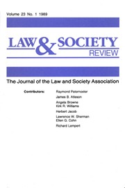 Law & Society Review Volume 23 - Issue 1 -